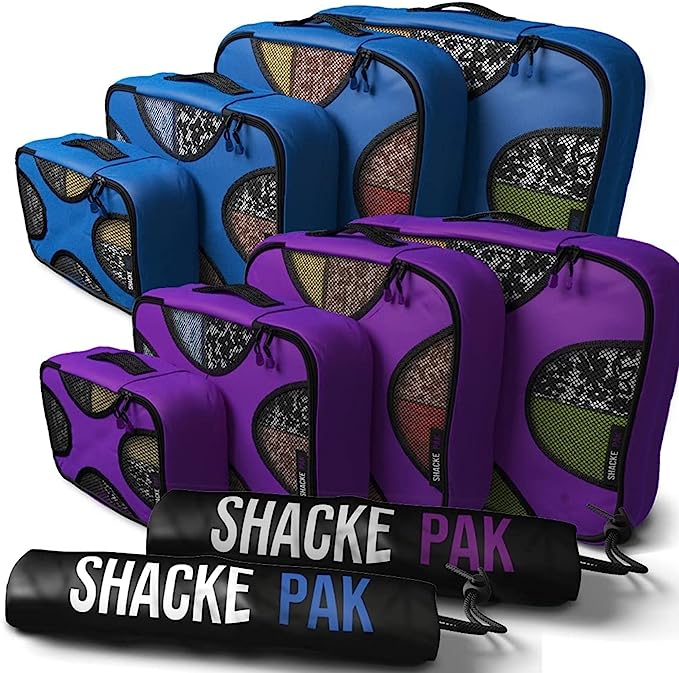 shacke pak 5 piece packing cubes